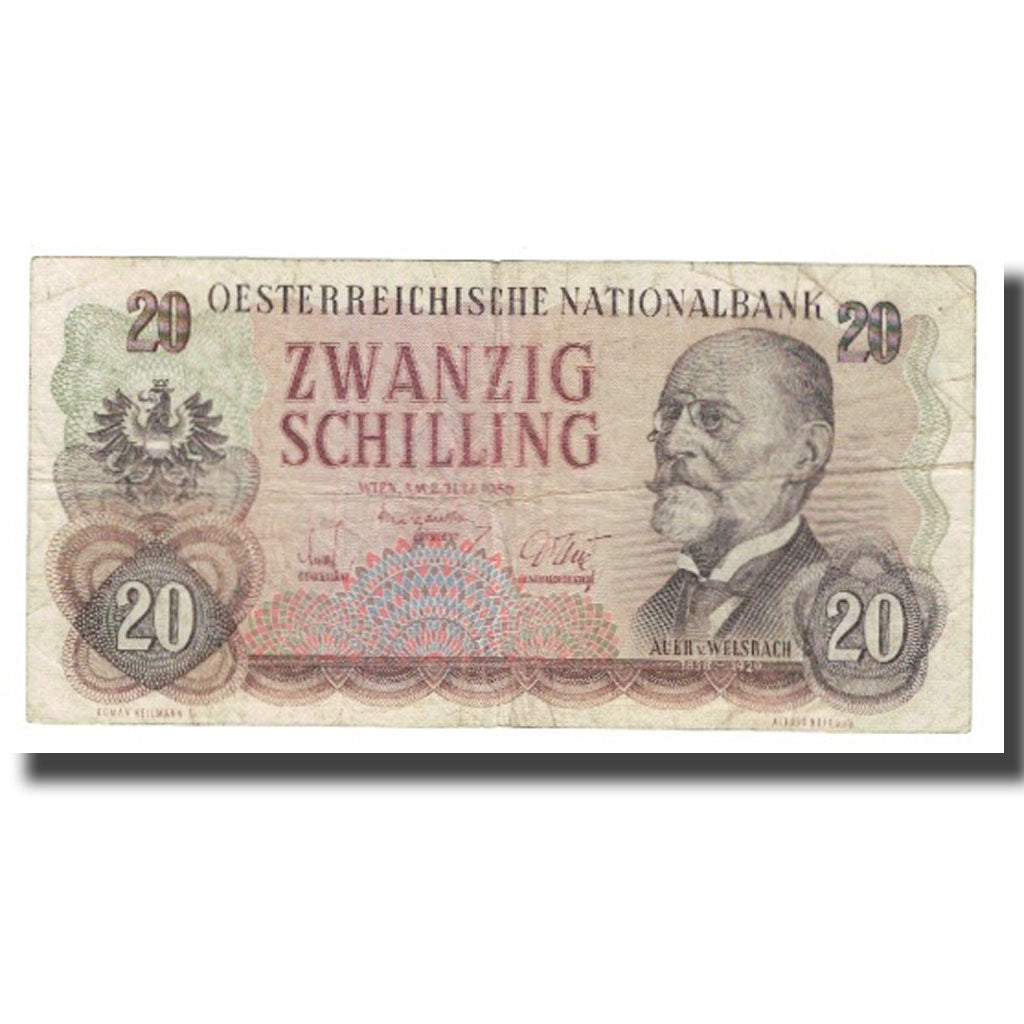 Banknote, Austria, 20 Schilling, 1956, 1956-07-02, KM:136a, VF(20-25)