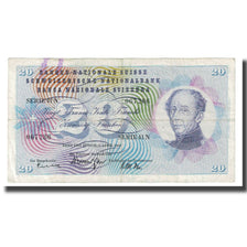 Banknote, Switzerland, 20 Franken, 1964, 1964-04-02, KM:46k, EF(40-45)
