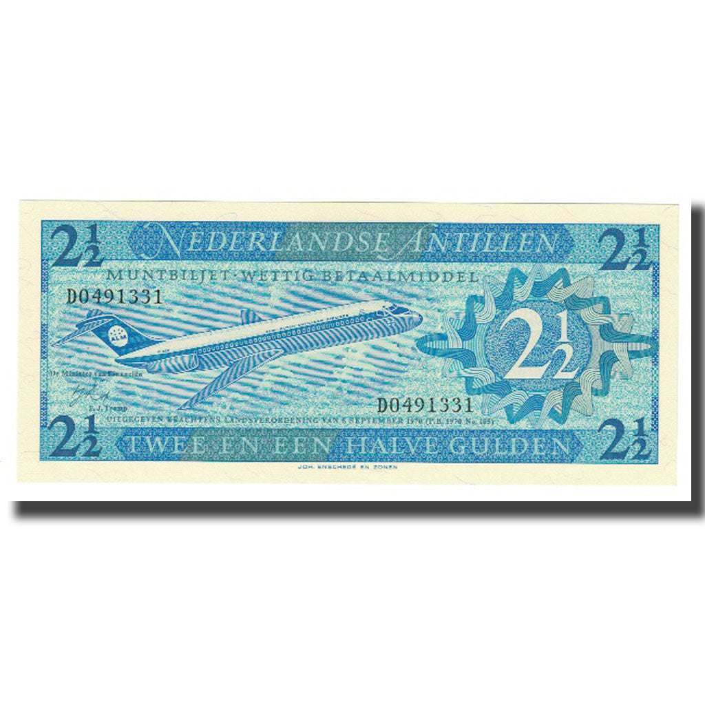 Banknote, Netherlands Antilles, 2 1/2 Gulden, 1970, 1970-09-08, KM:21a, UNC(63)