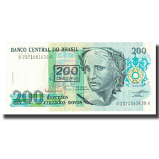 Billet, Brésil, 200 Cruzeiros on 200 Cruzados Novos, KM:225a, SPL