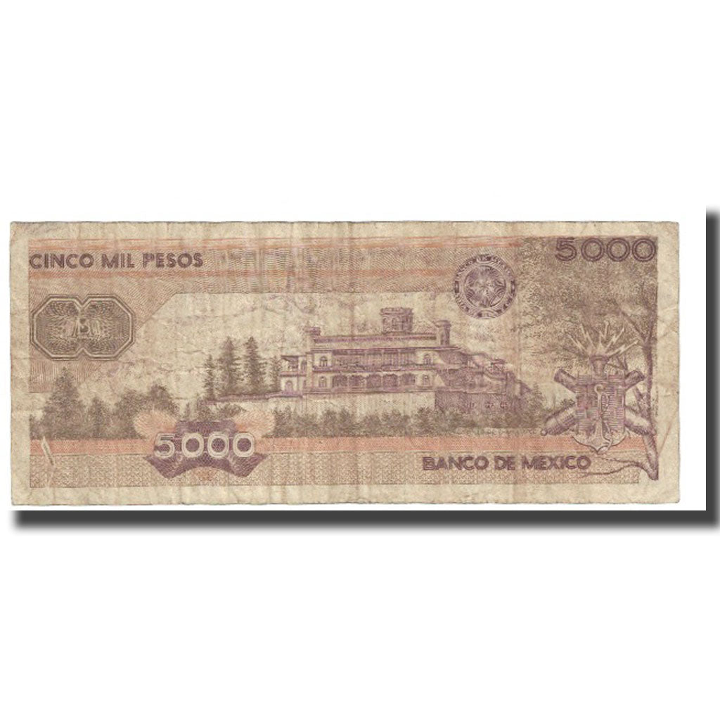 Banknote, Mexico, 5000 Pesos, 1989, 1989-03-28, KM:88c, VF(20-25)
