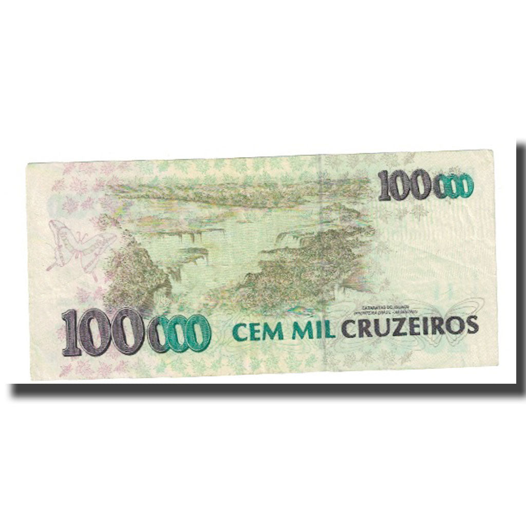 Banknote, Brazil, 100,000 Cruzeiros, KM:235d, EF(40-45)
