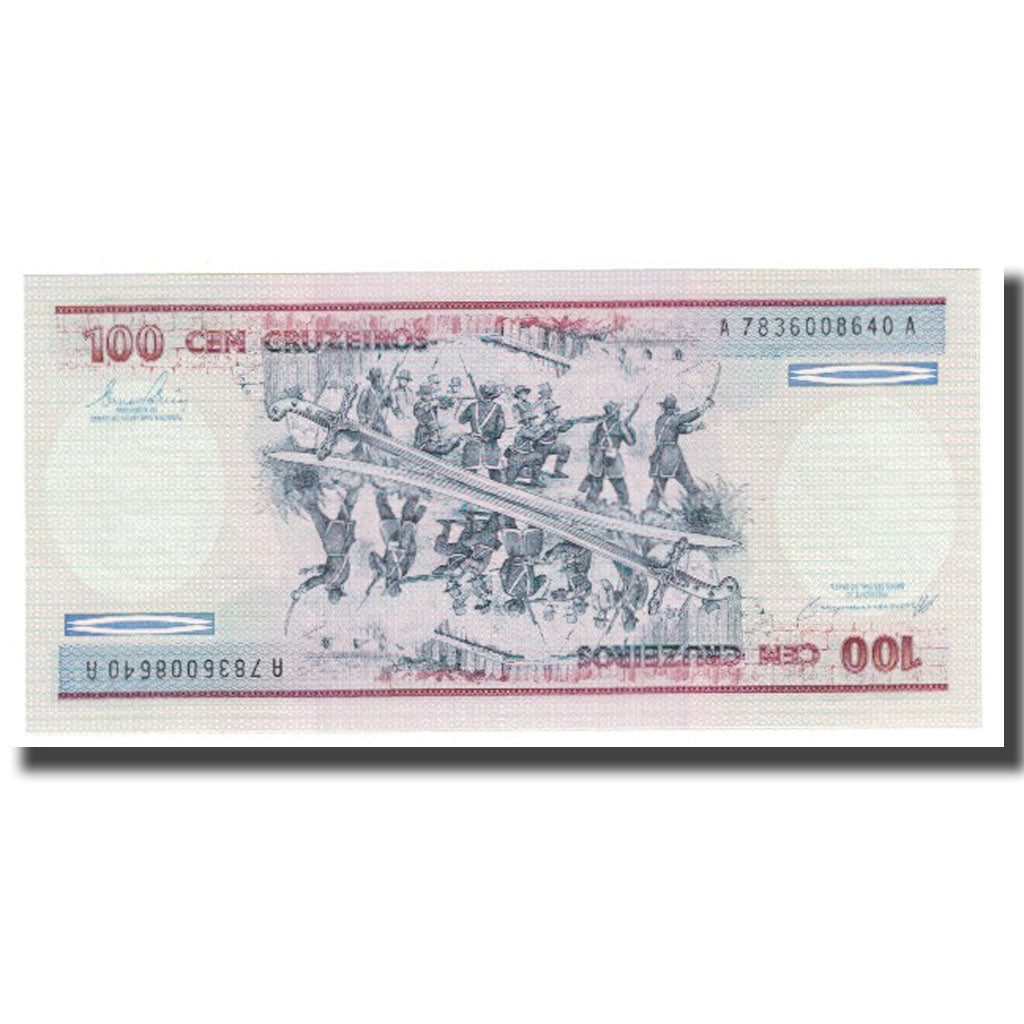 Biljet, Brazilië, 100 Cruzeiros, KM:198b, SPL