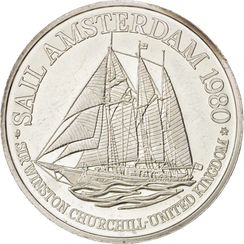 Belgium, Shipping, Medal, 1980, MS(60-62), Silver, 30, 13.20
