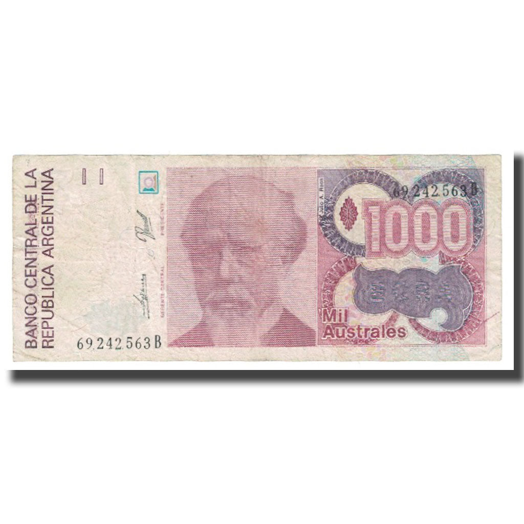 Banconote, Argentina, 1000 Australes, KM:329b, MB