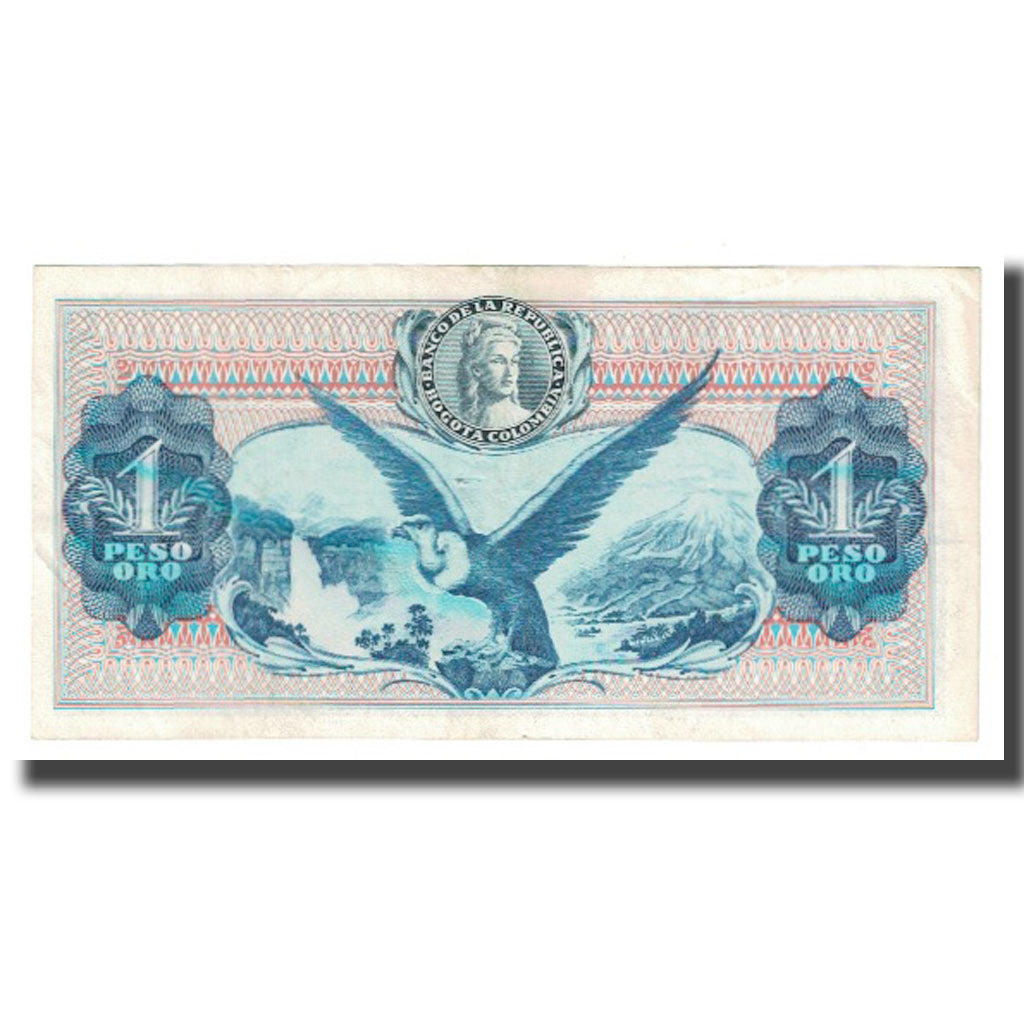 Banknote, Colombia, 1 Peso Oro, 1970, 1970-10-12, KM:404e, AU(55-58)