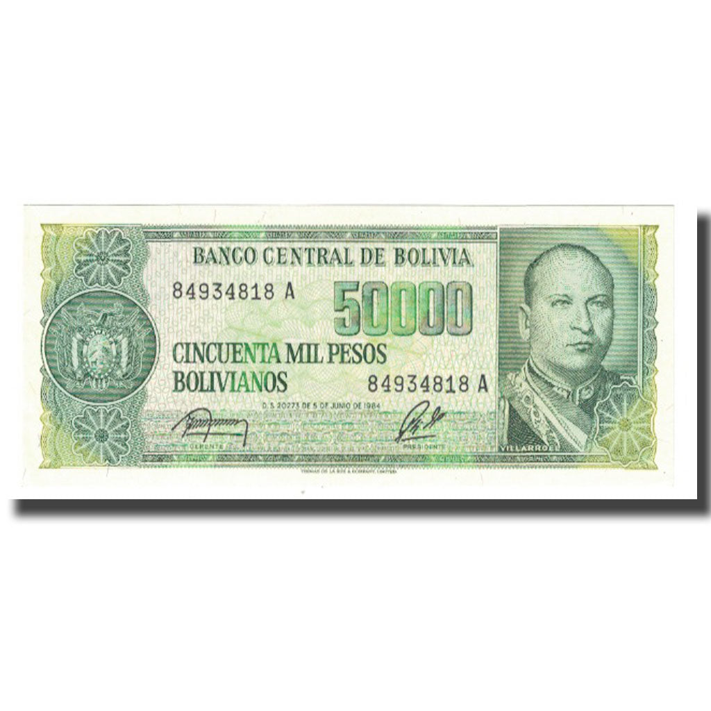 Banconote, Bolivia, 50,000 Pesos Bolivianos, 1984, 1984-06-05, KM:170a, SPL