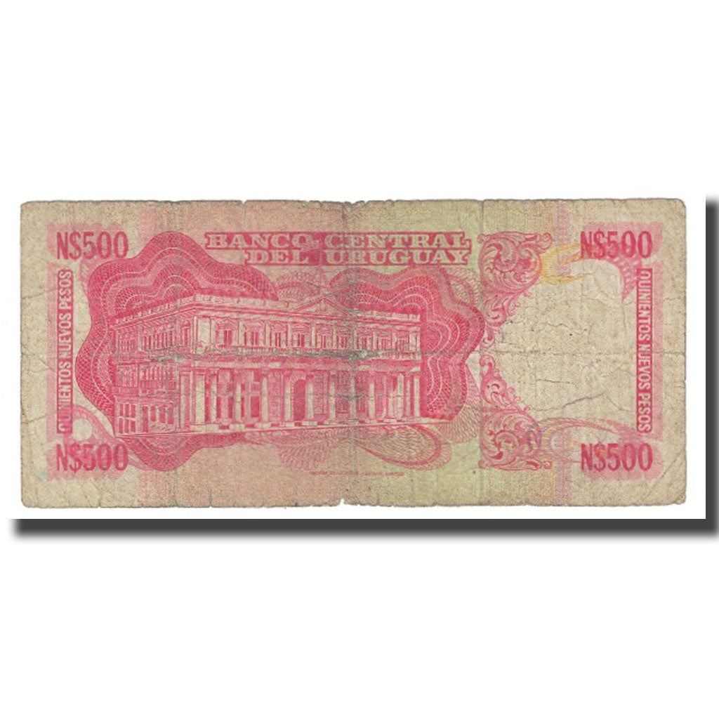 Banknote, Uruguay, 500 Nuevos Pesos, KM:63a, F(12-15)