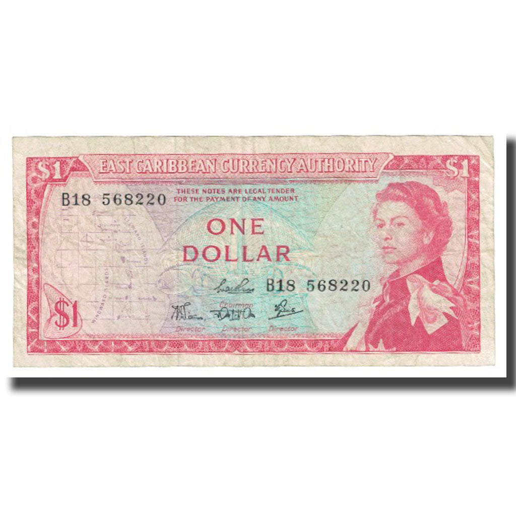 Billet, Etats des caraibes orientales, 1 Dollar, KM:13c, TTB