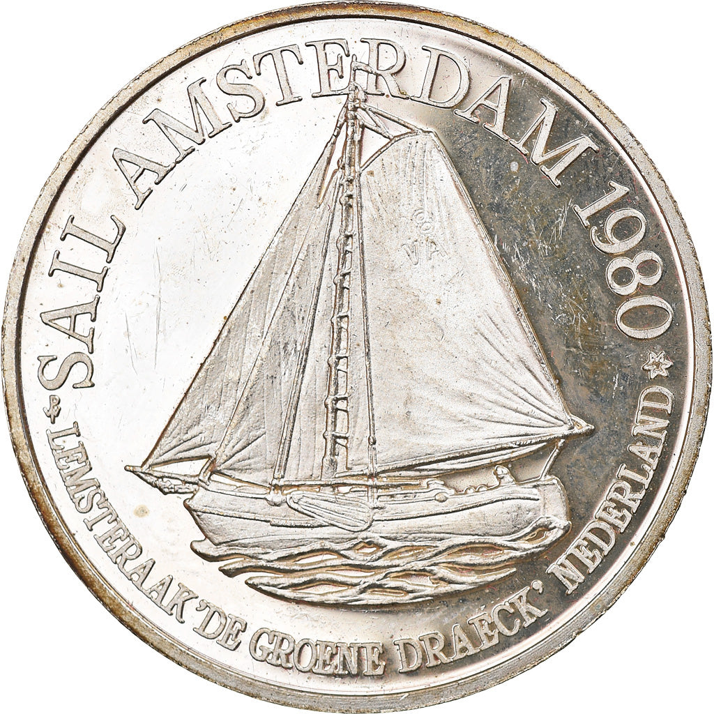 Belgium, Medal, Shipping, 1980, MS(60-62), Silver