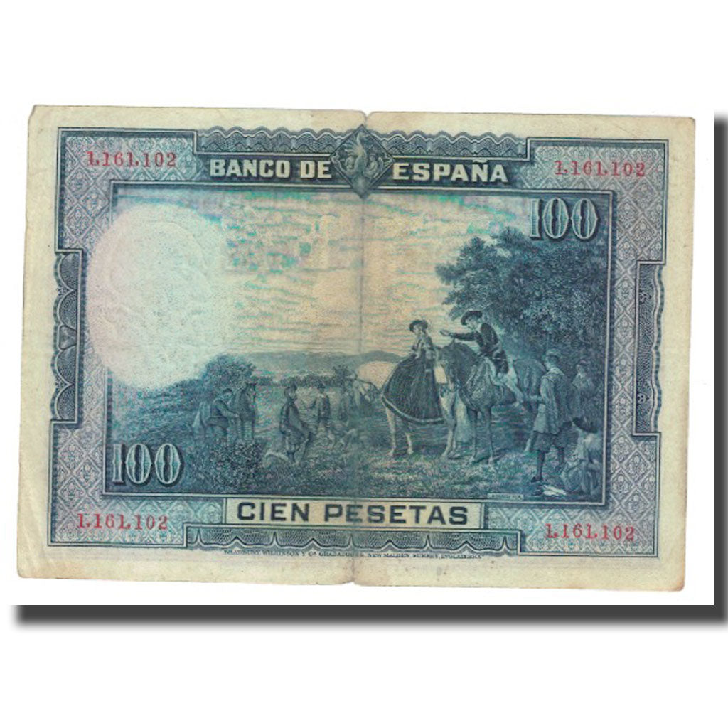 Banknote, Spain, 100 Pesetas, 1928, 1928-08-15, KM:76a, VF(20-25)