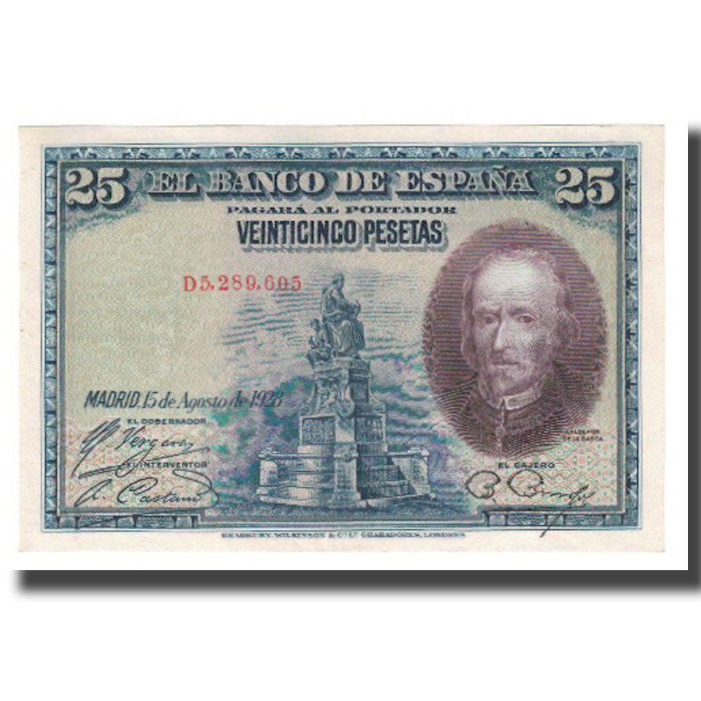 Geldschein, Spanien, 25 Pesetas, 1928, 1928-08-15, KM:74b, VZ