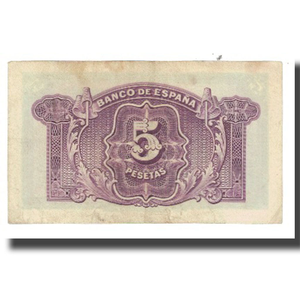 Banconote, Spagna, 5 Pesetas, 1935, KM:85a, BB