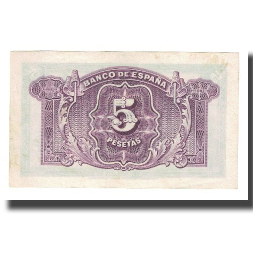 Geldschein, Spanien, 5 Pesetas, 1935, KM:85a, SS+
