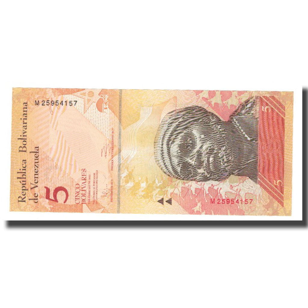 Geldschein, Venezuela, 5 Bolivares, 2011, 2011-02-03, KM:225b, UNZ