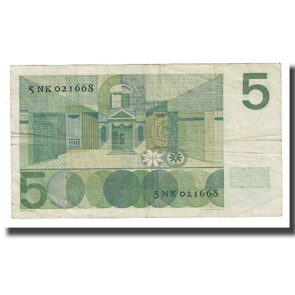 Banknote, Netherlands, 5 Gulden, 1966, 1966-04-26, KM:90a, VF(20-25)