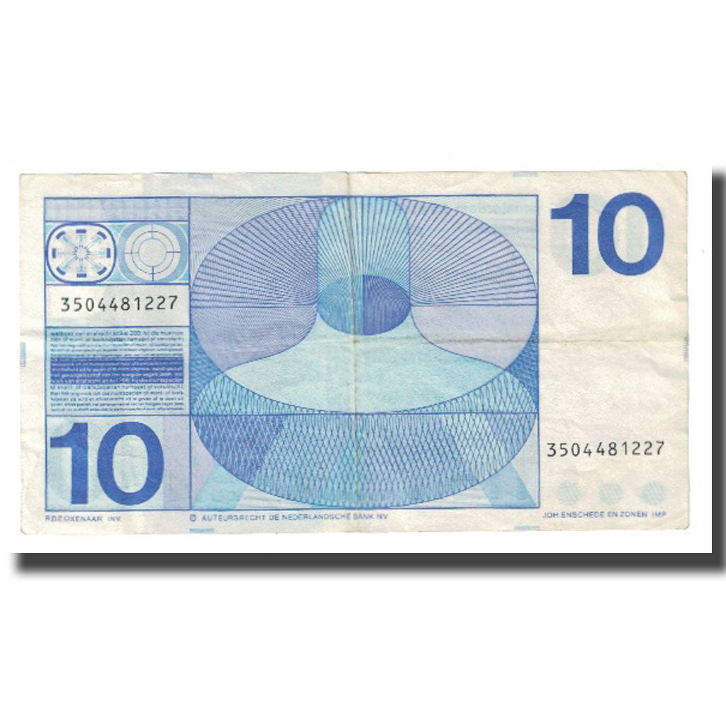 Banknote, Netherlands, 10 Gulden, 1968, 1968-04-25, KM:91b, VF(30-35)