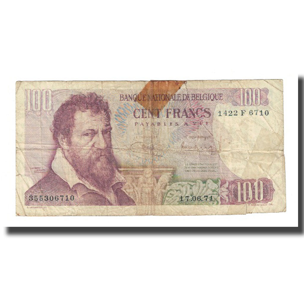 Biljet, België, 100 Francs, KM:134b, B