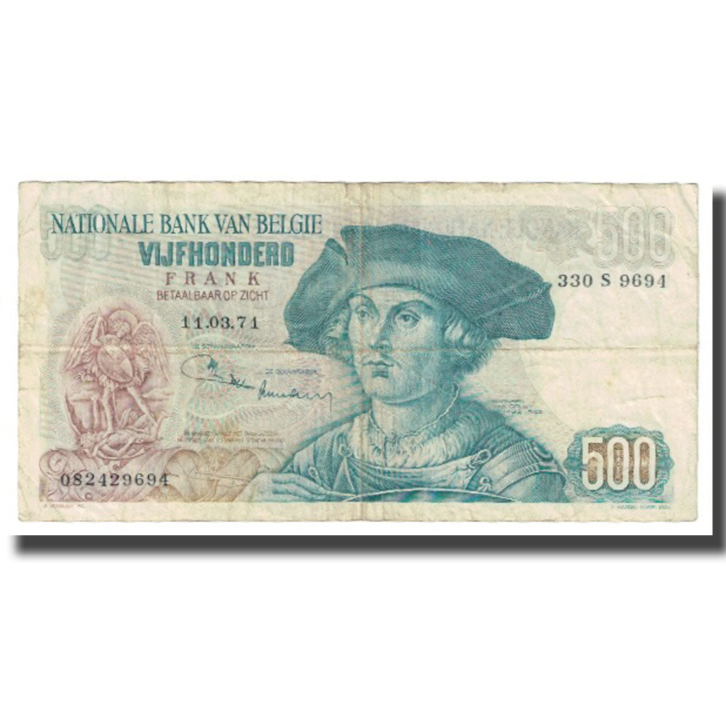 Banknote, Belgium, 500 Francs, 1971, 1971-03-11, KM:135b, VF(30-35)