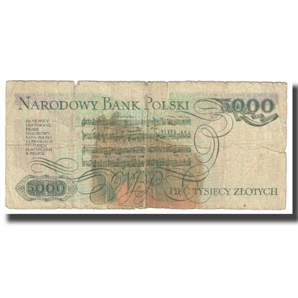 Banknote, Poland, 5000 Zlotych, 1982, 1982-06-01, KM:150a, VG(8-10)