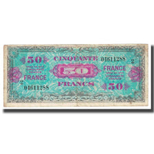 France, 50 Francs, 1944, 1944, VF(30-35), KM:122b