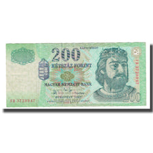 Banknote, Hungary, 200 Forint, 2007, KM:187g, AU(55-58)