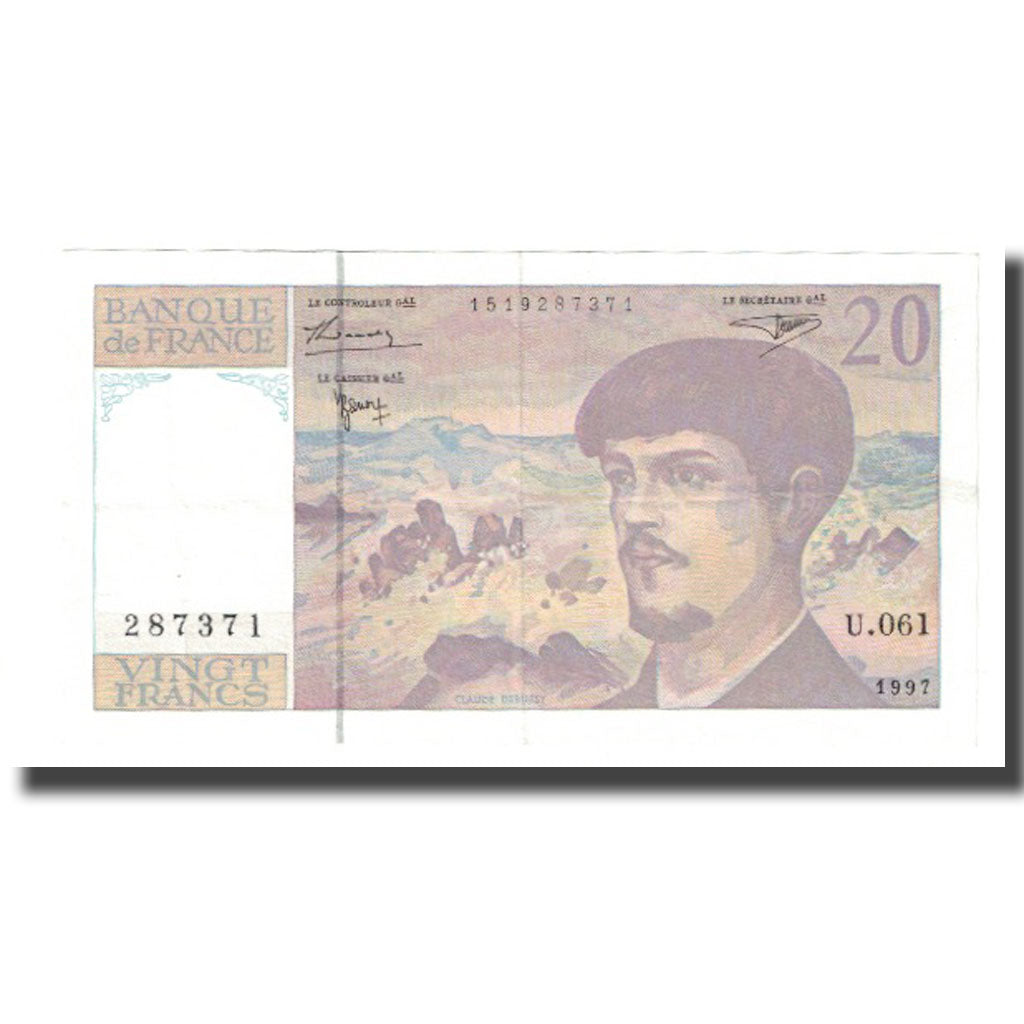 Frankrijk, 20 Francs, Debussy, 1997, Undated (1997), SUP, KM:151i