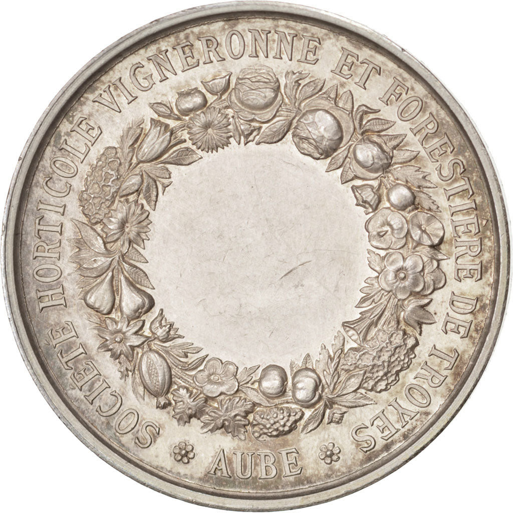 France, Medal, French Third Republic, Flora, Pingret, AU(55-58), Silver