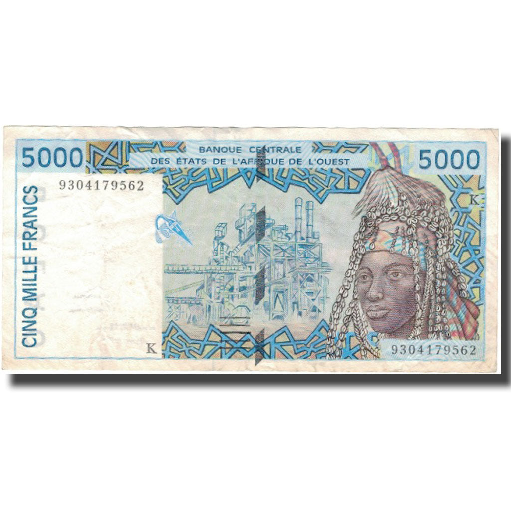 Banknote, West African States, 5000 Francs, KM:713Kb, EF(40-45)