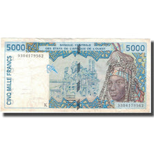 Banknote, West African States, 5000 Francs, KM:713Kb, EF(40-45)