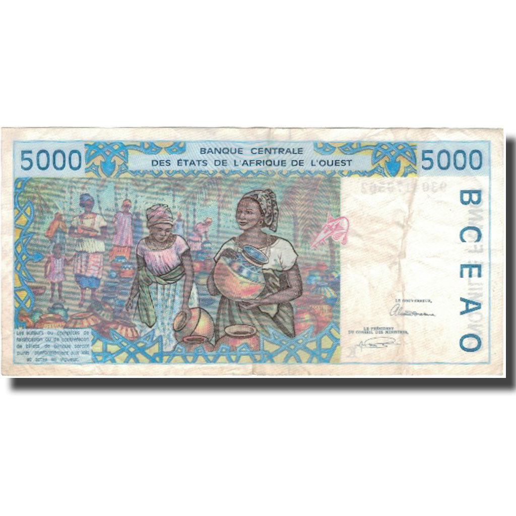 Banknote, West African States, 5000 Francs, KM:713Kb, EF(40-45)