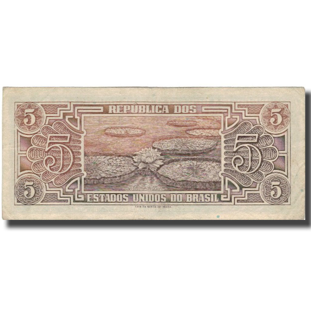 Biljet, Brazilië, 5 Cruzeiros, KM:166b, TB+