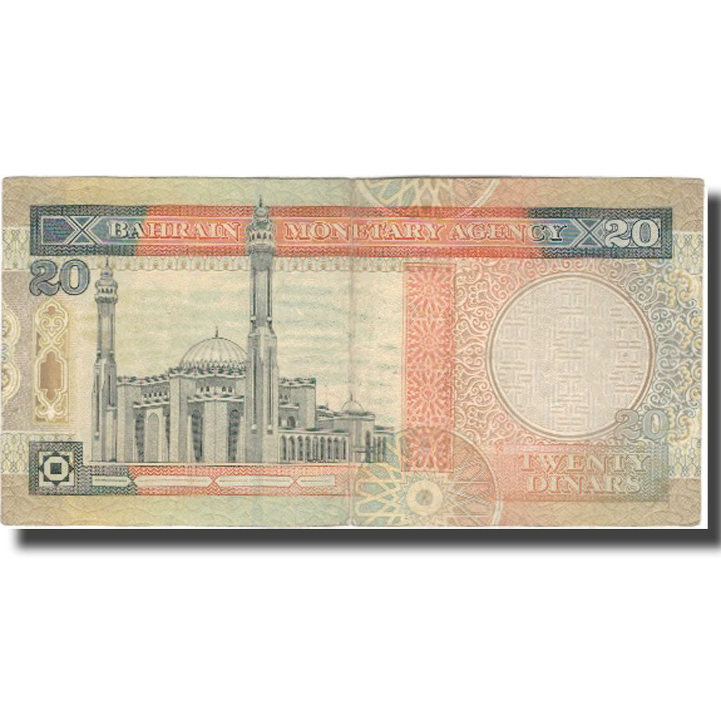 Biljet, Bahrein, 20 Dinars, L.1973, KM:23, TTB