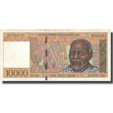 Banknote, Madagascar, 10,000 Francs = 2000 Ariary, KM:79a, EF(40-45)