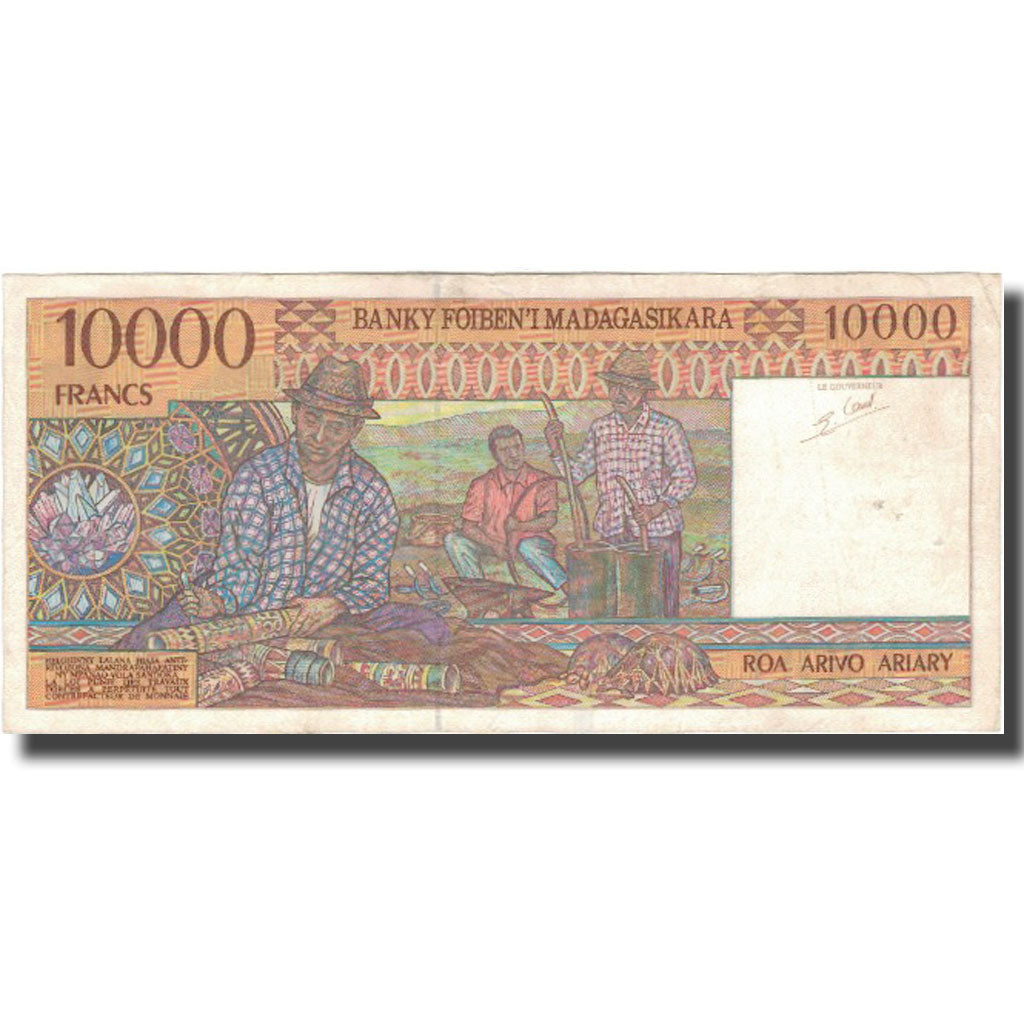 Banknote, Madagascar, 10,000 Francs = 2000 Ariary, KM:79a, EF(40-45)