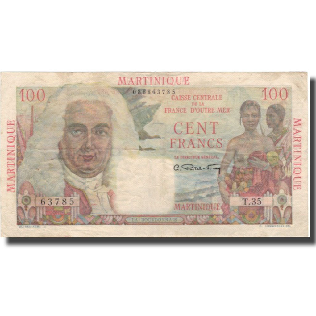 Martinique, 100 Francs, Undated (1947-49), TTB, KM:31a