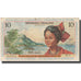 Banconote, Antille francesi, 10 Francs, Undated (1964), KM:8b, MB+