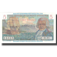 Banknote, Saint Pierre and Miquelon, 5 Francs, KM:22, UNC(65-70)
