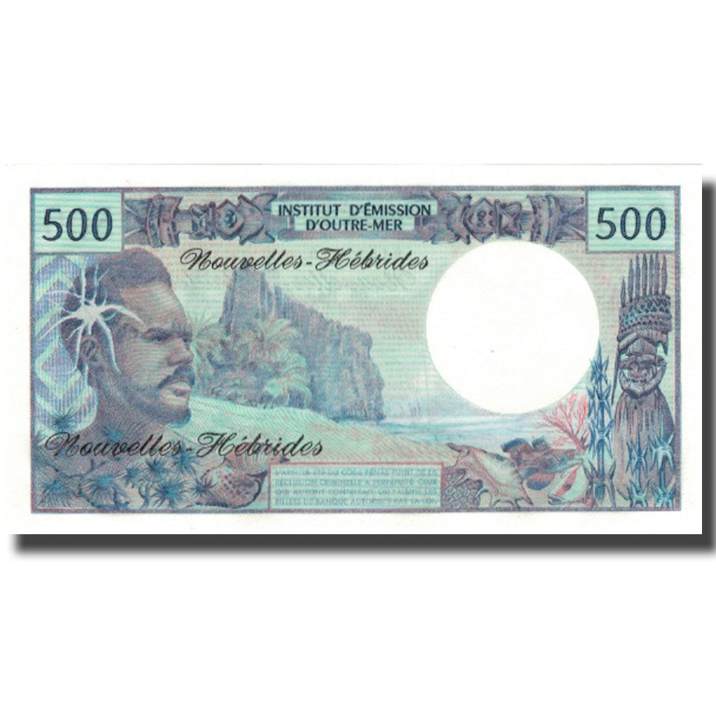 Nota, Novas Hébridas, 500 Francs, KM:19c, UNC(65-70)