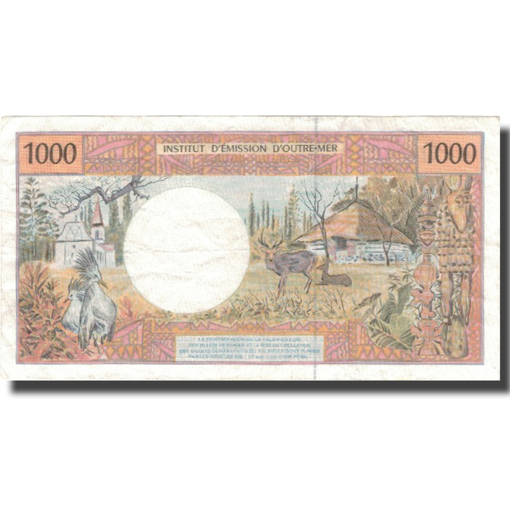 Banknote, French Pacific Territories, 1000 Francs, KM:2b, EF(40-45)