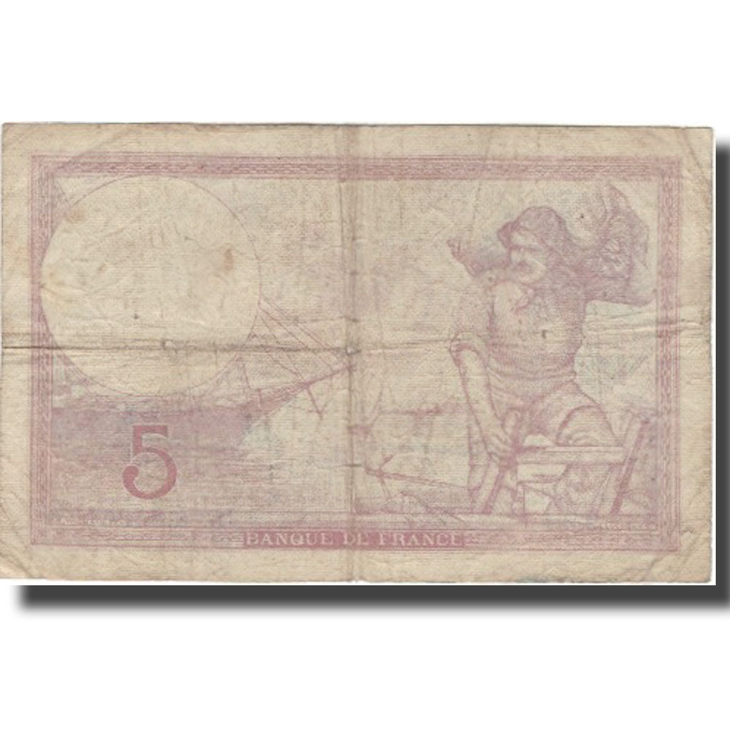 Francia, 5 Francs, Violet, 1939, 1939-10-05, MB, Fayette:4.11, KM:83