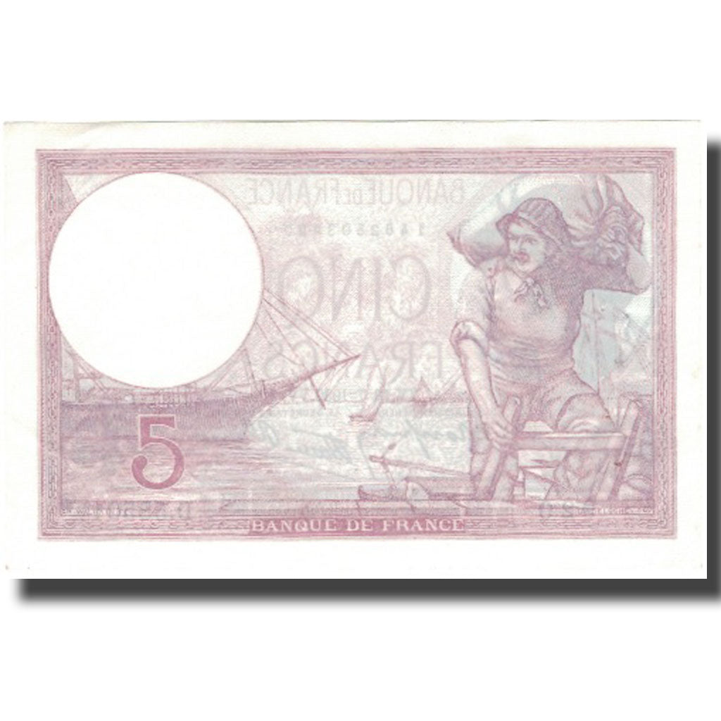 França, 5 Francs, Violet, 1939, 1939-07-13, UNC(60-62), Fayette:4.1, KM:83