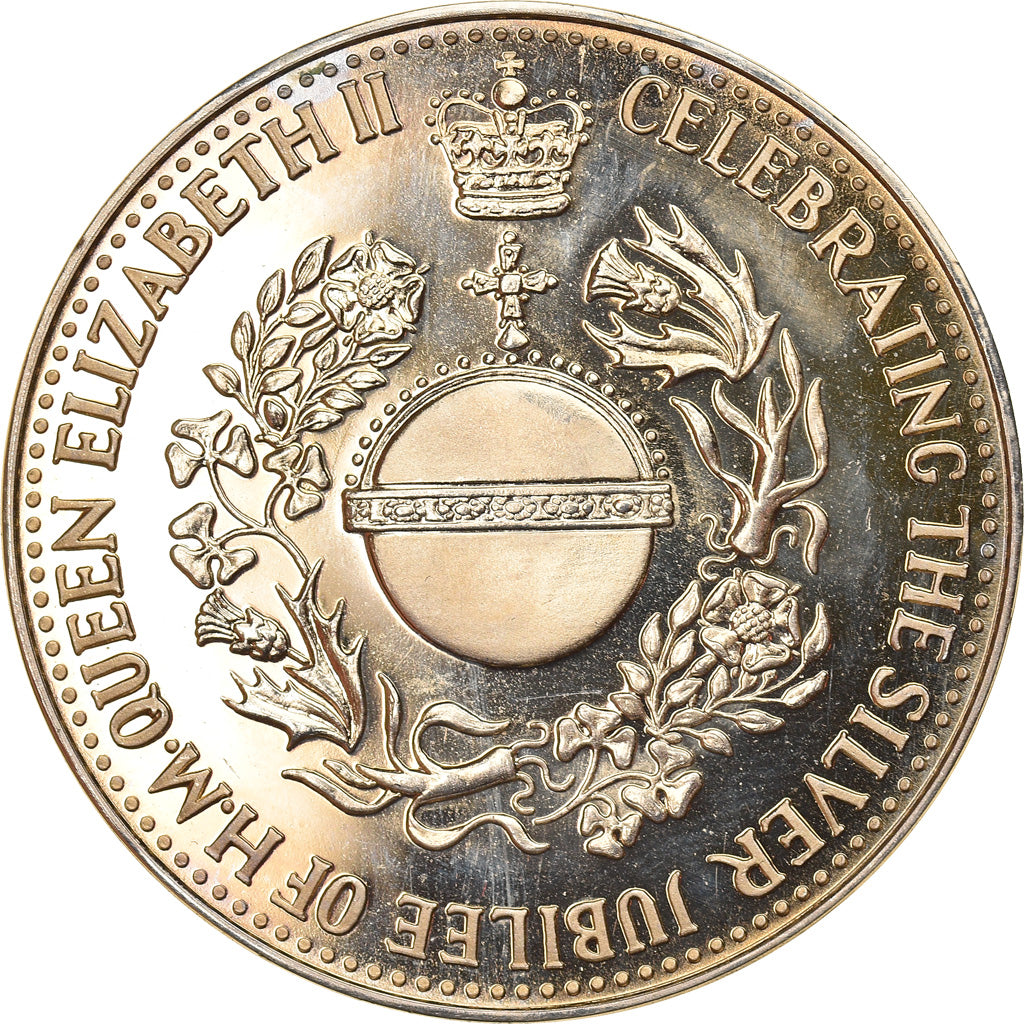 Reino Unido, medalla, Queen Elizabeth II, Silver Jubilee, 1977, EBC+, Cobre -