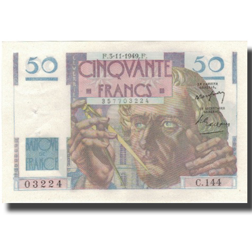 Frankreich, 50 Francs, Le Verrier, 1949, 1949-11-03, UNZ-, Fayette:20.13