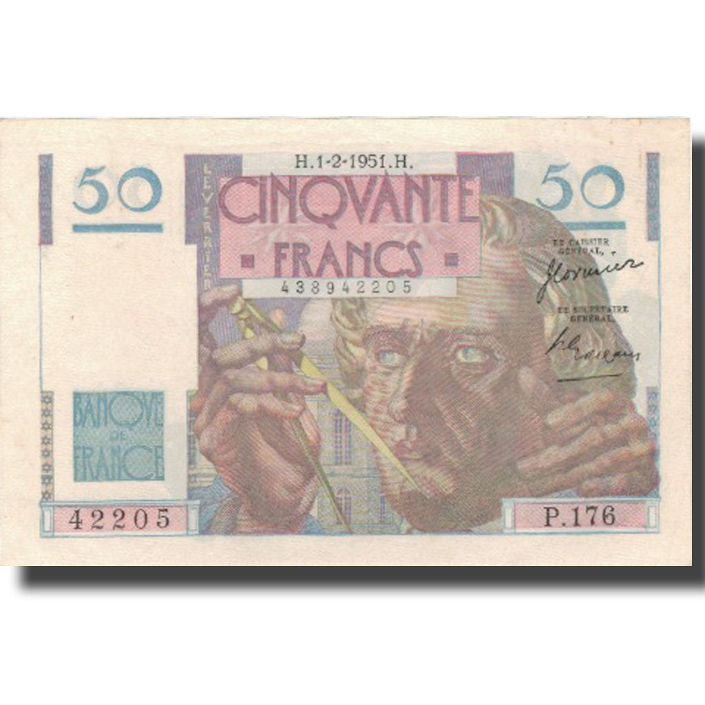 Francja, 50 Francs, Le Verrier, 1951, 1951-02-01, UNC(60-62), Fayette:20.17