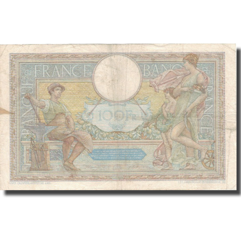 Francia, 100 Francs, Luc Olivier Merson, 1937, 1937-10-21, MB+, Fayette:25.3