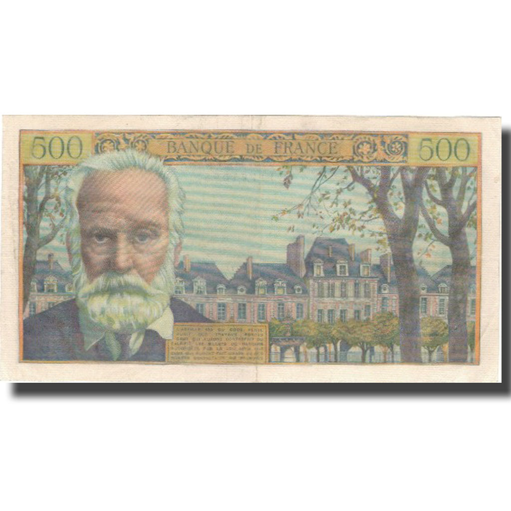 France, 500 Francs, Victor Hugo, 1954, 1954-09-02, AU(50-53), Fayette:35.3