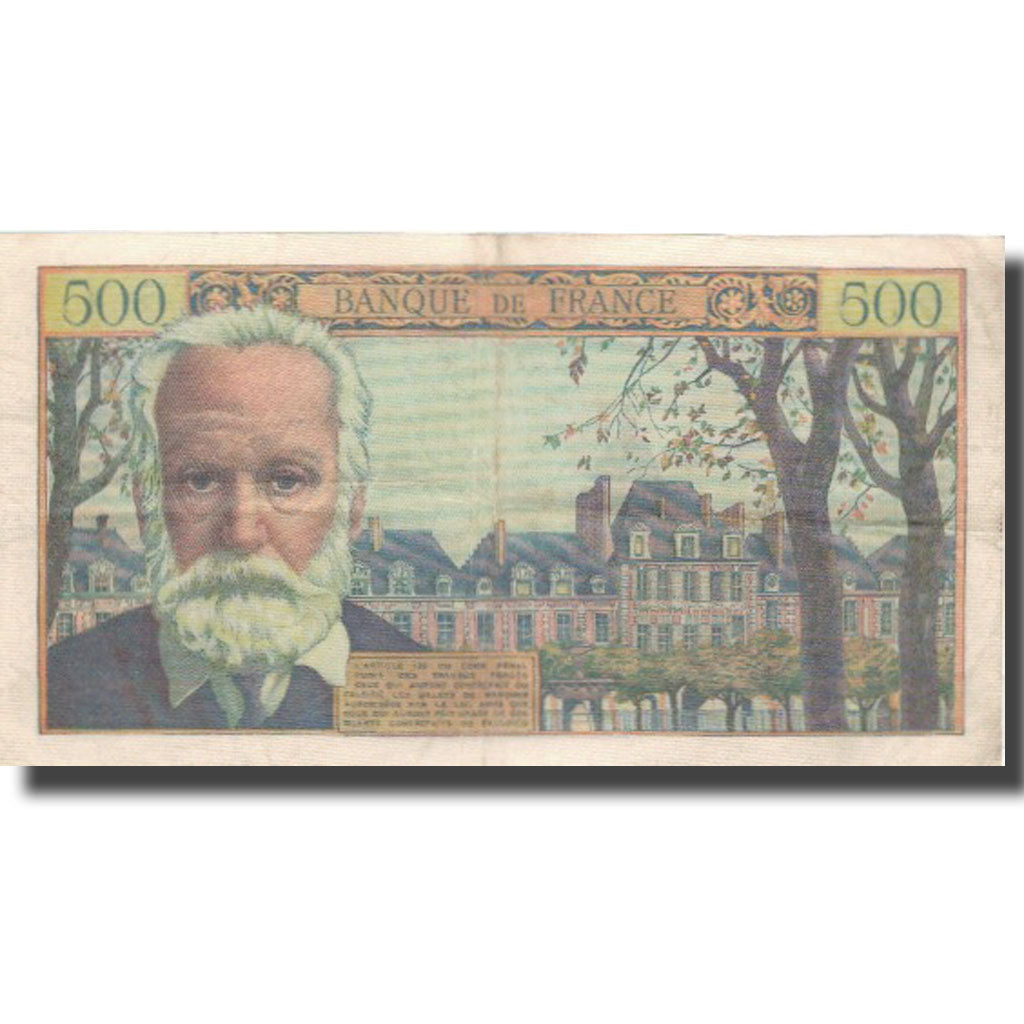 Francia, 500 Francs, Victor Hugo, 1955, 1955-08-04, BB, Fayette:35.5, KM:133a
