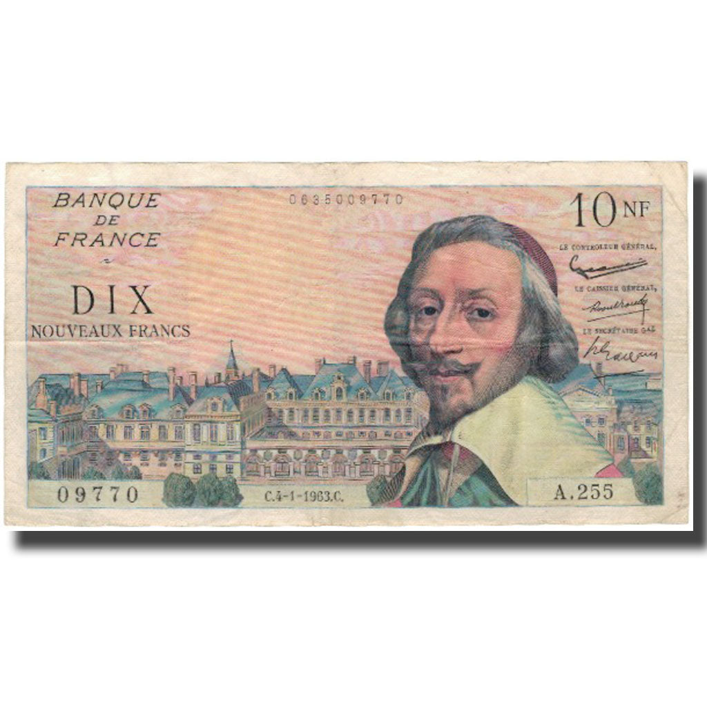 France, 10 Nouveaux Francs, Richelieu, 1963, 1963-01-04, TB+, Fayette:57.22