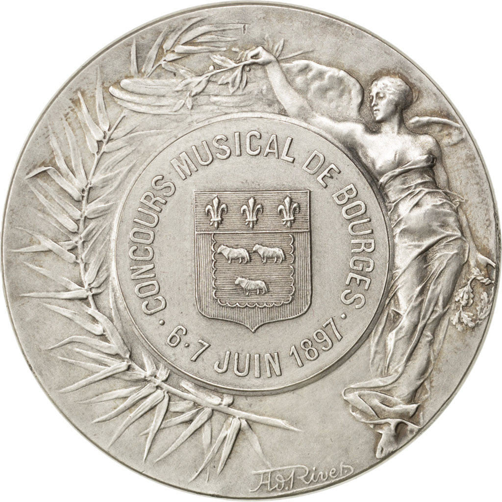 FRANCE, Arts & Culture, French Third Republic, Medal, 1897, AU(55-58), Rivet,...